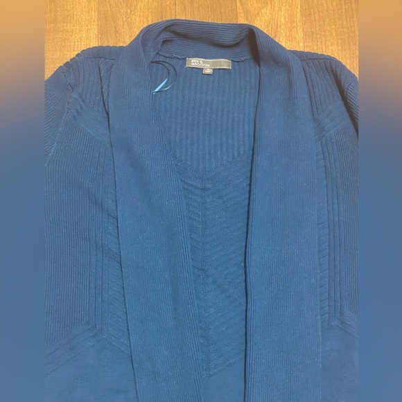 89th & Madison Blue Open Front Cardigan Sweater - Picture 6 of 7